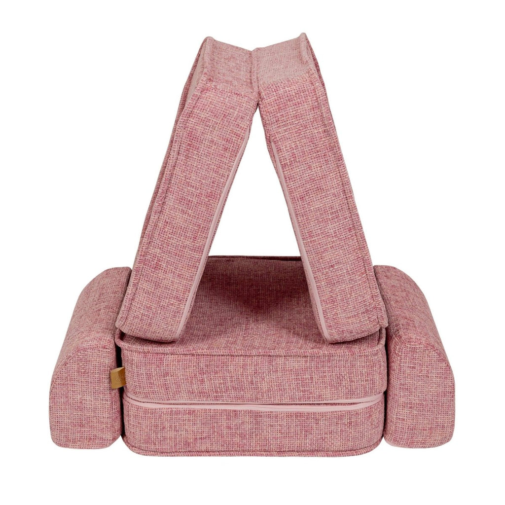 Modular Kids Play Sofa, Small - Tangle Fabric (Bubblegum Pink) - Tiny Tugz™