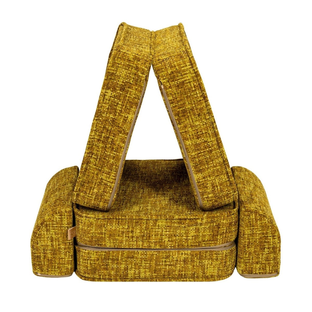 Modular Kids Play Sofa, Small - Tangle Fabric (Honey Mustard) - Tiny Tugz™