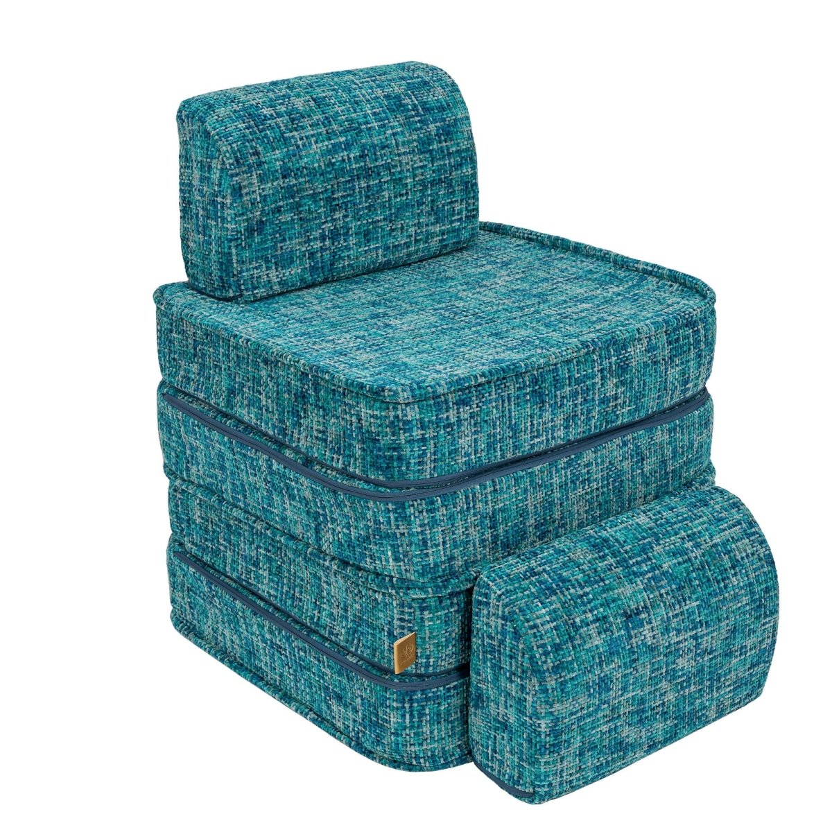 Modular Kids Play Sofa, Small - Tangle Fabric (Lagoon Blue) - Tiny Tugz™