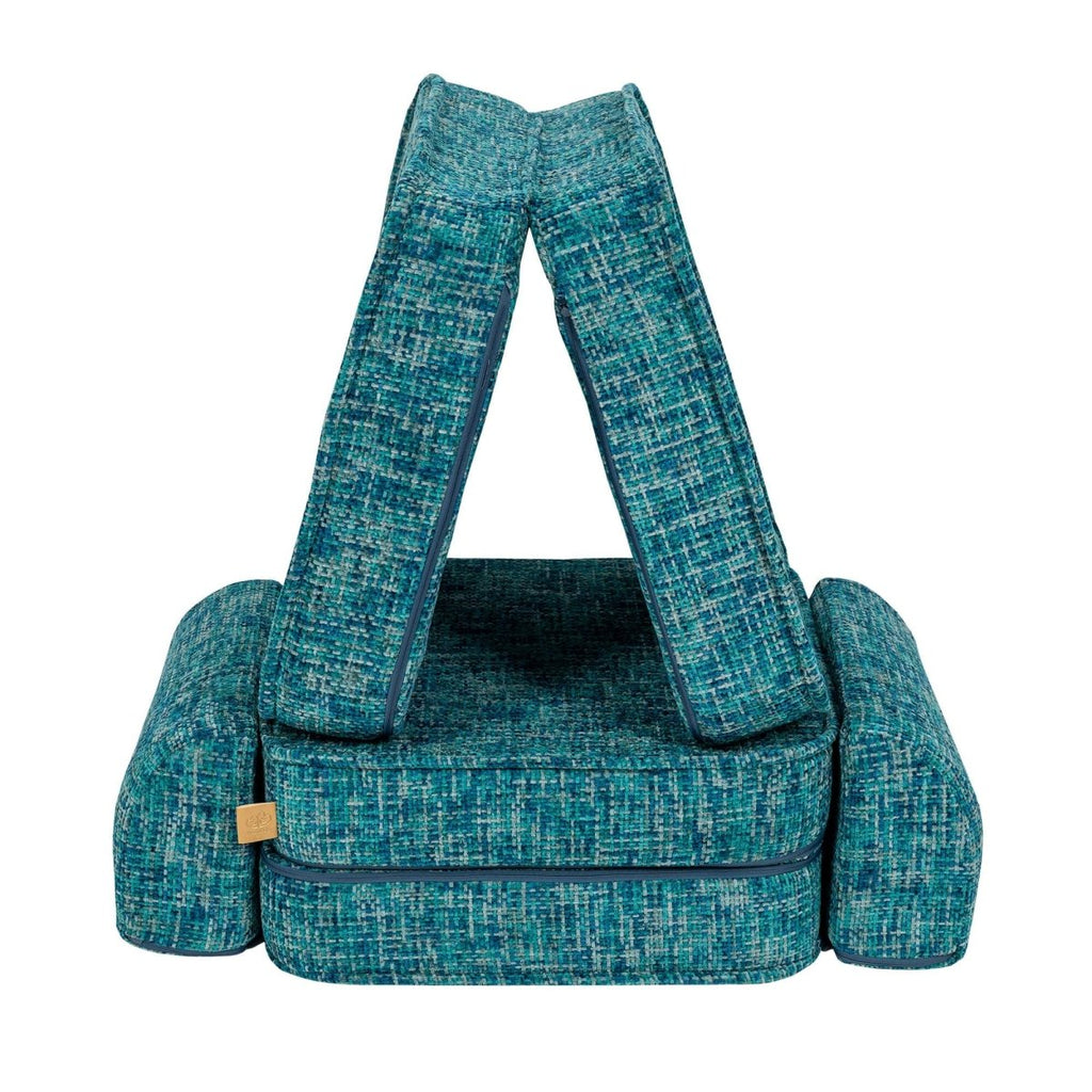 Modular Kids Play Sofa, Small - Tangle Fabric (Lagoon Blue) - Tiny Tugz™