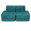 Modular Kids Play Sofa, Small - Tangle Fabric (Lagoon Blue) - Tiny Tugz™