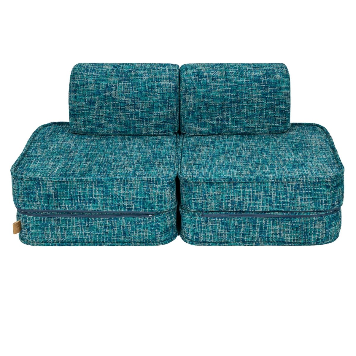 Modular Kids Play Sofa, Small - Tangle Fabric (Lagoon Blue) - Tiny Tugz™