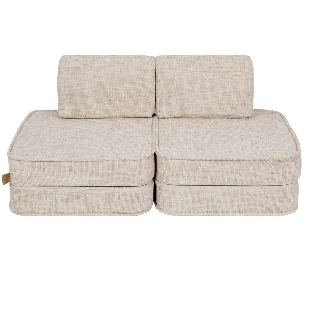 Modular Kids Play Sofa, Small - Tangle Fabric (Marshmallow Beige) - Tiny Tugz™