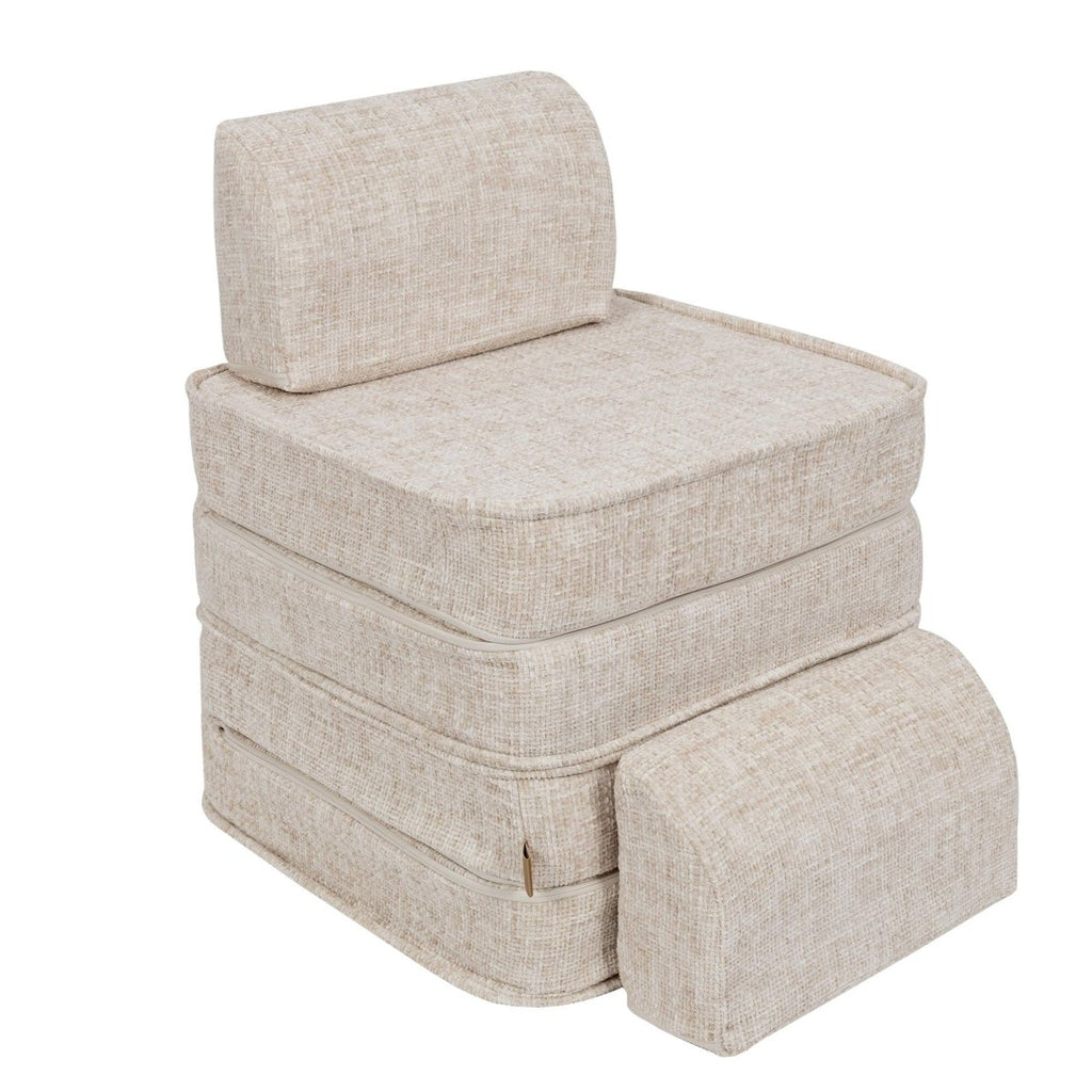 Modular Kids Play Sofa, Small - Tangle Fabric (Marshmallow Beige) - Tiny Tugz™