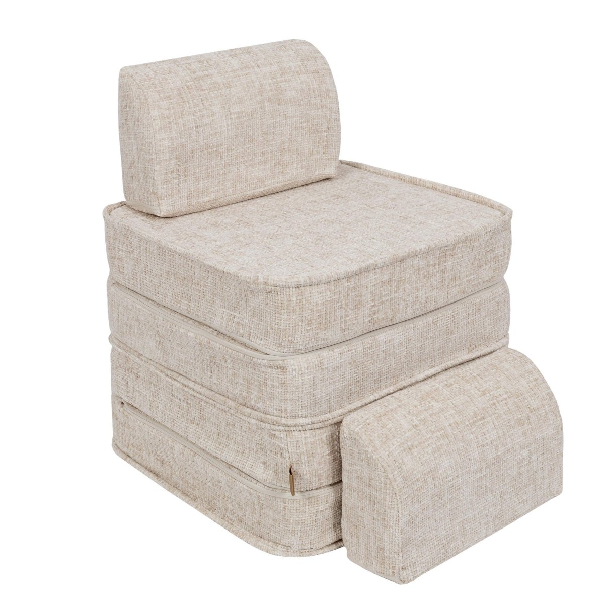 Modular Kids Play Sofa, Small - Tangle Fabric (Marshmallow Beige) - Tiny Tugz™