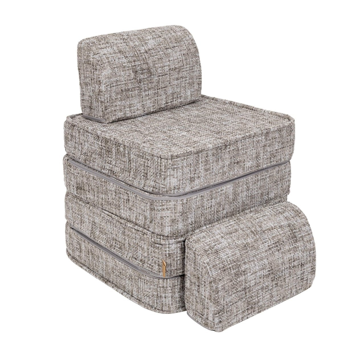 Modular Kids Play Sofa, Small - Tangle Fabric (Moon Grey) - Tiny Tugz™