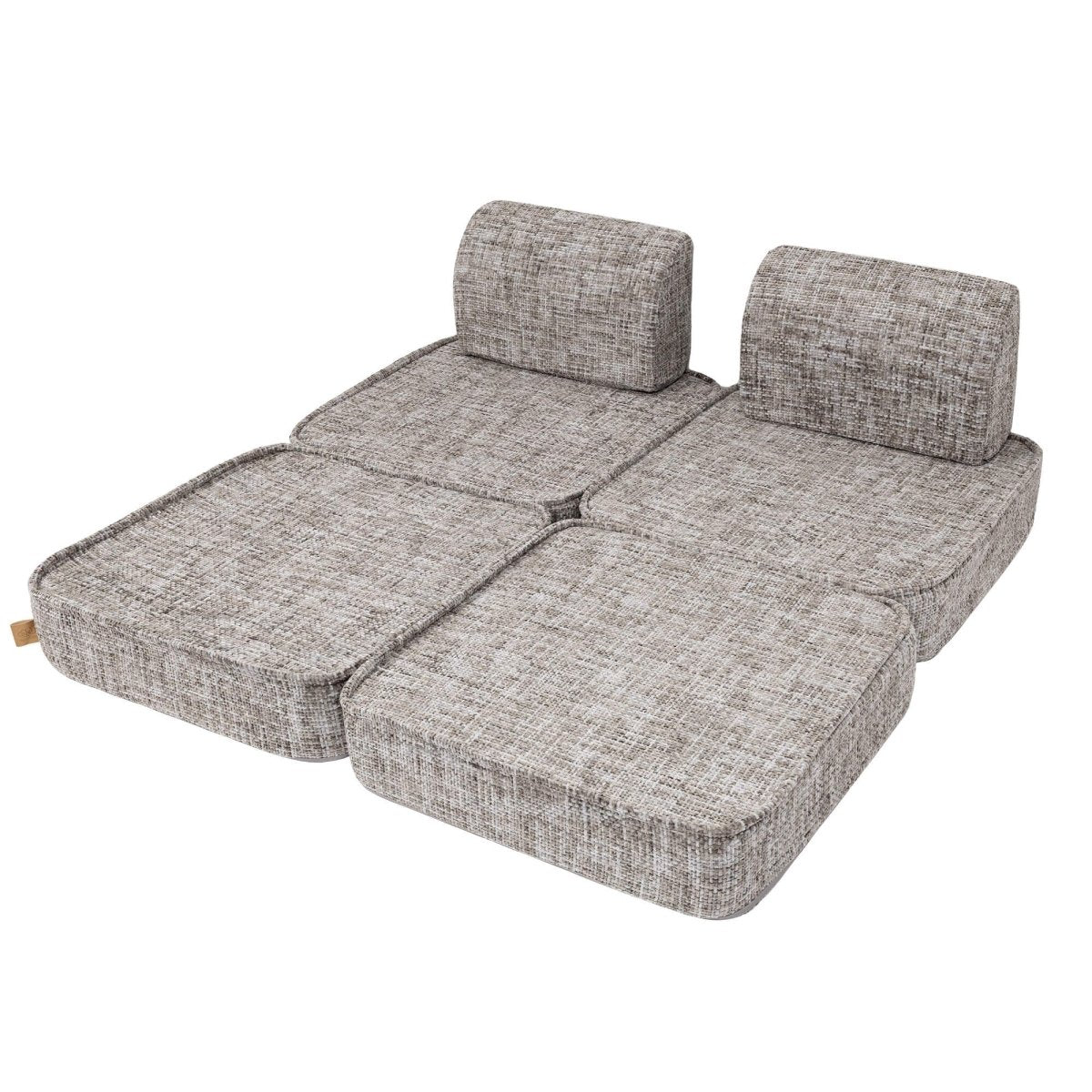 Modular Kids Play Sofa, Small - Tangle Fabric (Moon Grey) - Tiny Tugz™