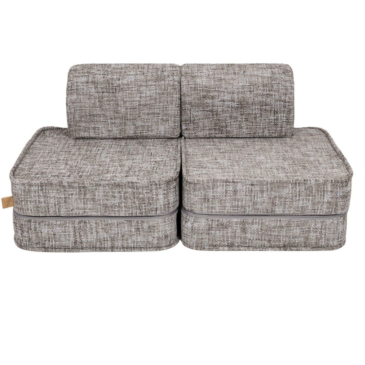 Modular Kids Play Sofa, Small - Tangle Fabric (Moon Grey) - Tiny Tugz™