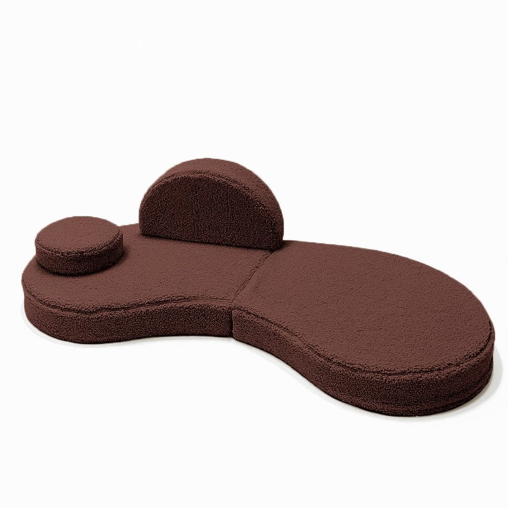 Modular Kids Sofa Coccolo, 6 Pieces - Bearly Fabric, 160 x 80 cm (Brown) - Tiny Tugz™