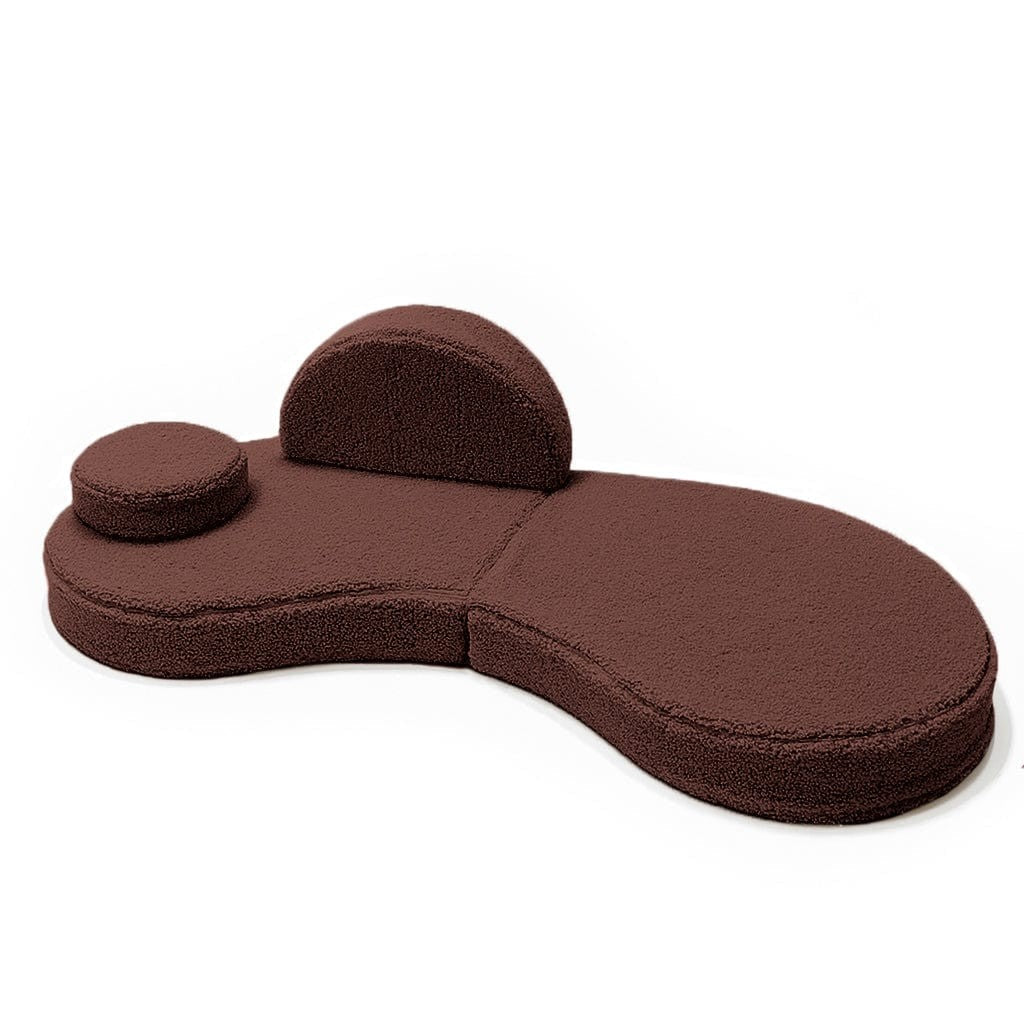 Modular Kids Sofa Coccolo, 6 Pieces - Bearly Fabric, 160 x 80 cm (Brown) - Tiny Tugz™