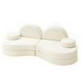 Modular Kids Sofa Coccolo, 6 Pieces - Bearly Fabric, 160 x 80 cm (Cream) - Tiny Tugz™