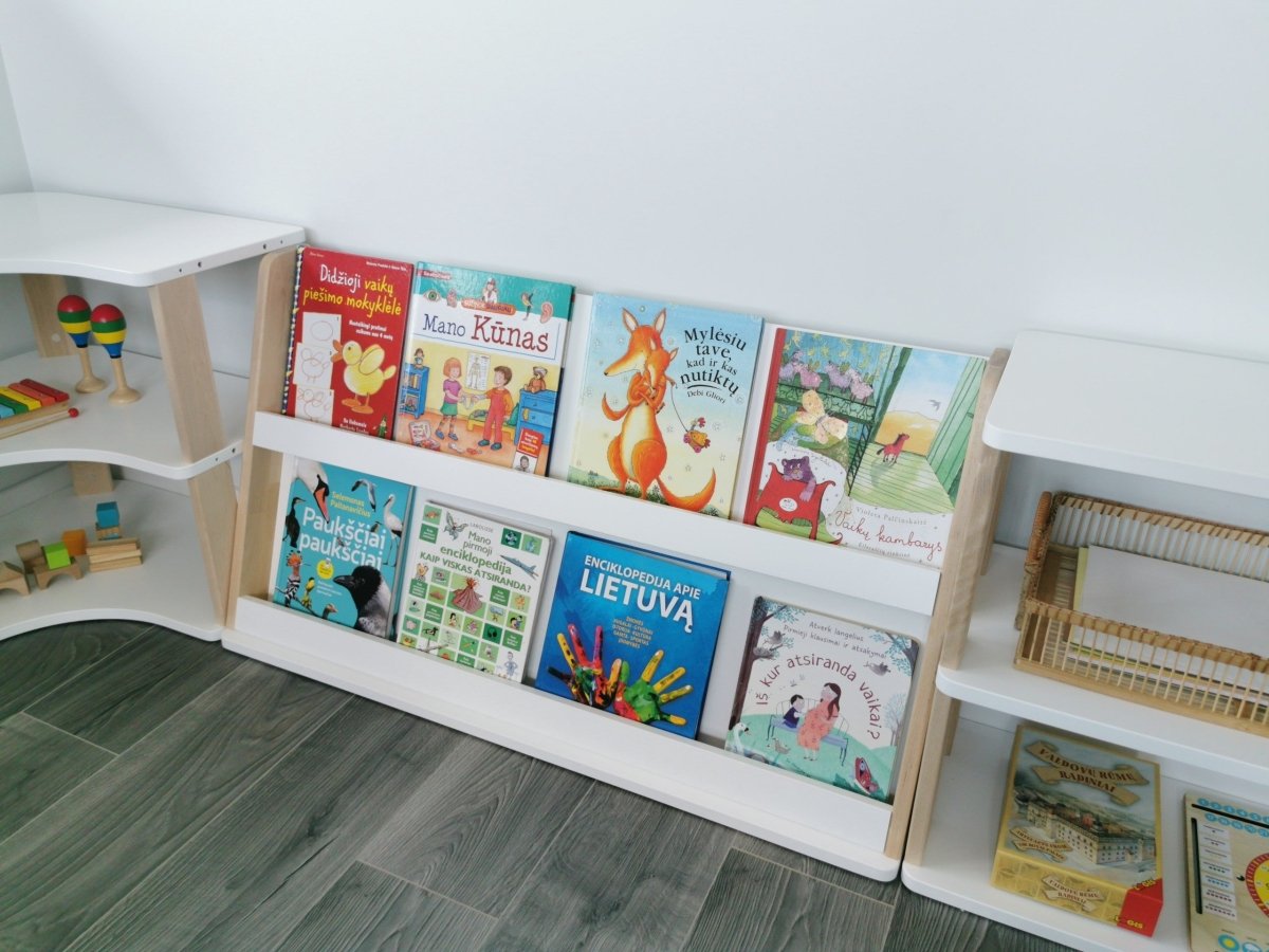 Modular Montessori Bookshelf - 2 Shelves - Tiny Tugz™