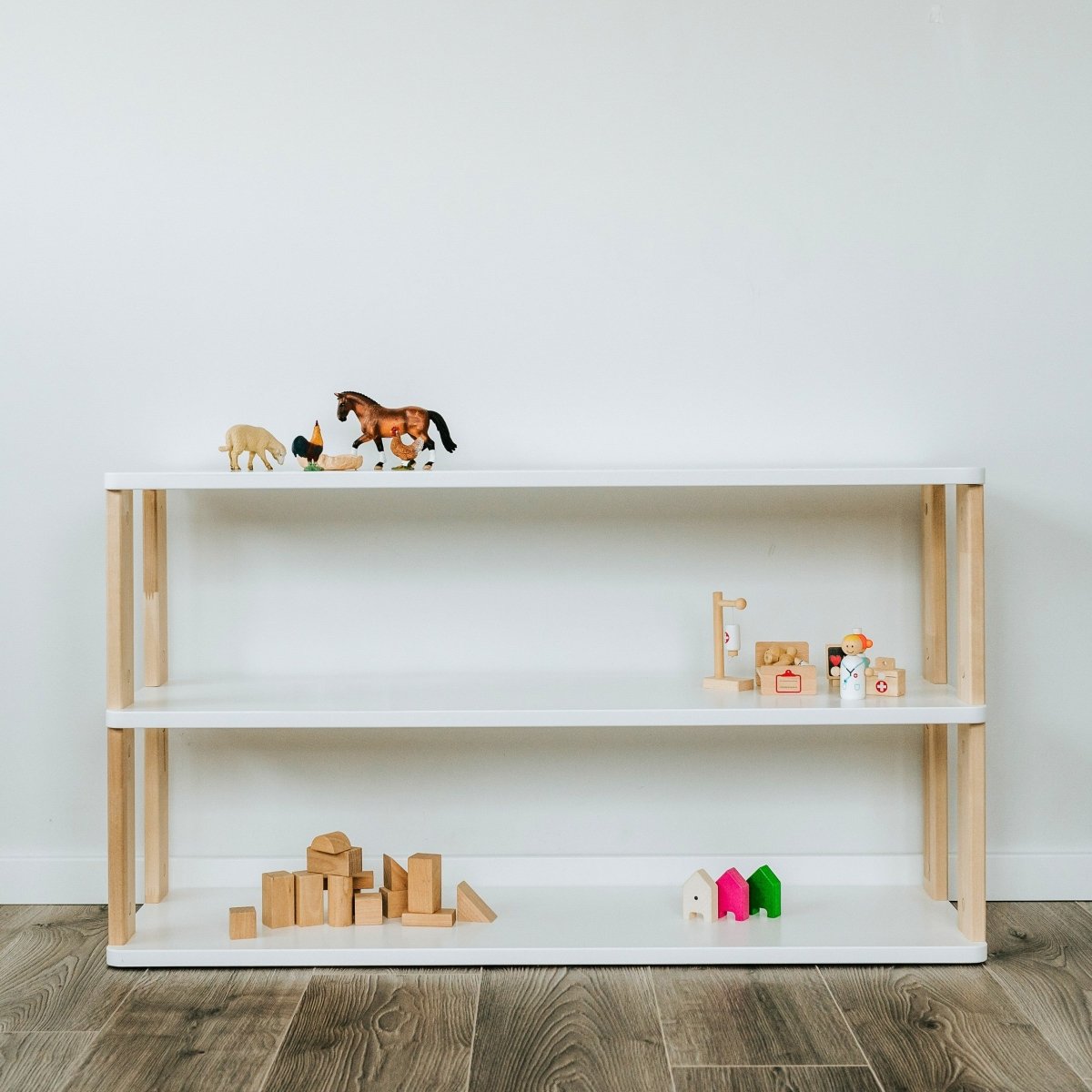 Modular Montessori Shelf – Straight, 3-Shelf - Tiny Tugz™