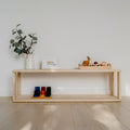 One Little Pine 2-Shelf Straight Montessori Shelf — child-height wooden shelving