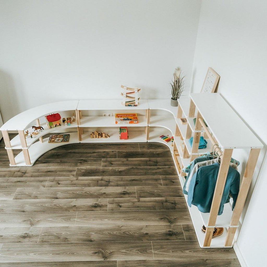 Modular Montessori Shelf – Straight Mini, 3-Shelf - Tiny Tugz™