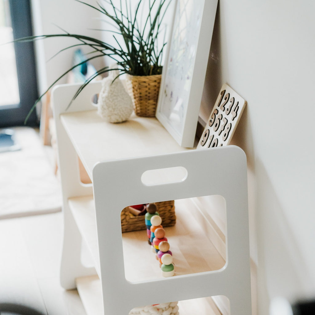 Montessori Toy Shelf Maxi — rounded child-safe corners