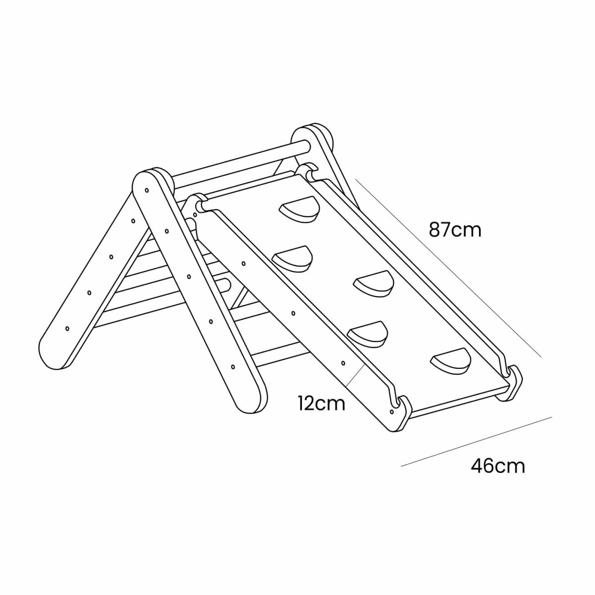 Modular Wooden Climbing Triangle Set for Kids — 3-in-1 Montessori Play Structure (White) - Tiny Tugz™