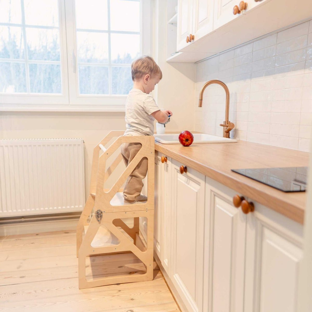 Modustep™ 2-in-1 Montessori Kitchen Tower for Toddlers (18M–6Y) - Tiny Tugz™