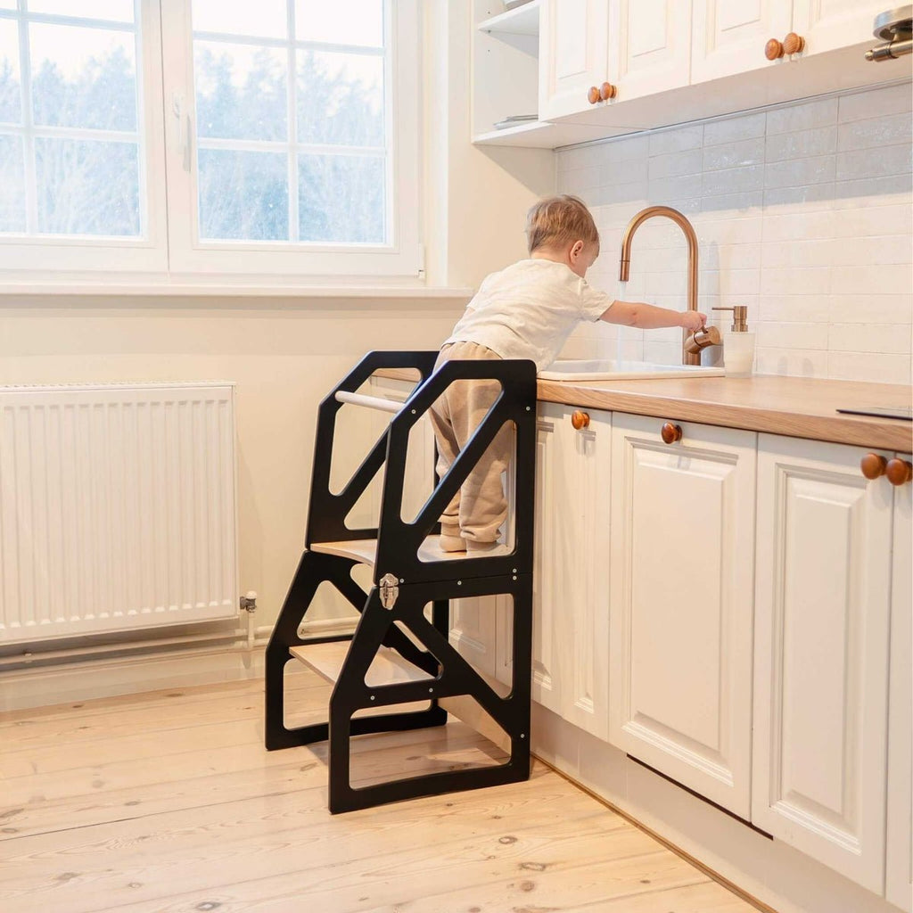 Modustep™ 2-in-1 Montessori Kitchen Tower for Toddlers (18M–6Y) - Tiny Tugz™