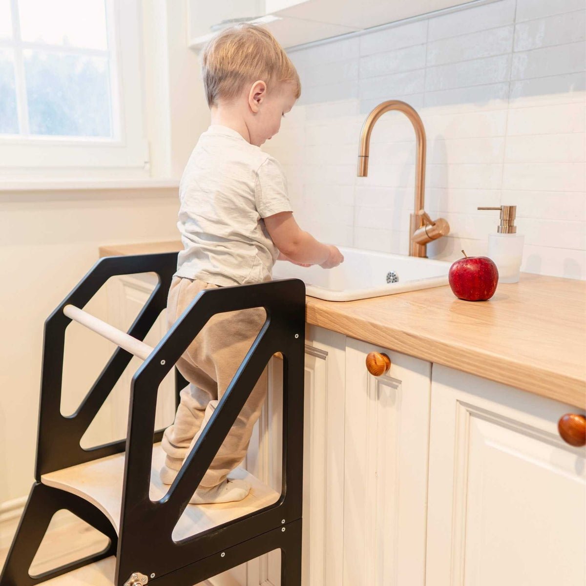 Modustep™ 4-in-1 Montessori Kitchen Tower & High Chair Combo (6M–6Y) - Tiny Tugz™