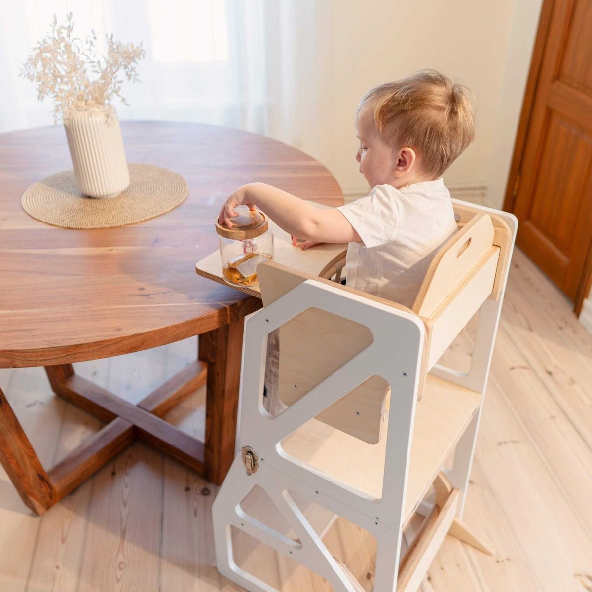 Modustep™ 4-in-1 Montessori Kitchen Tower & High Chair Combo (6M–6Y) - Tiny Tugz™