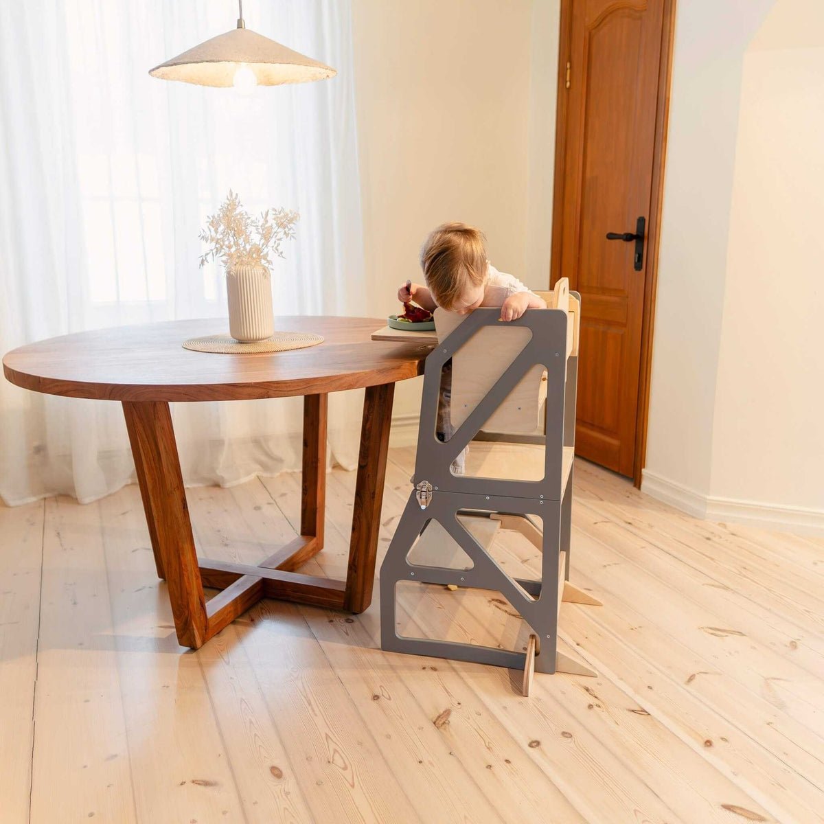 Modustep™ 4-in-1 Montessori Kitchen Tower & High Chair Combo (6M–6Y) - Tiny Tugz™