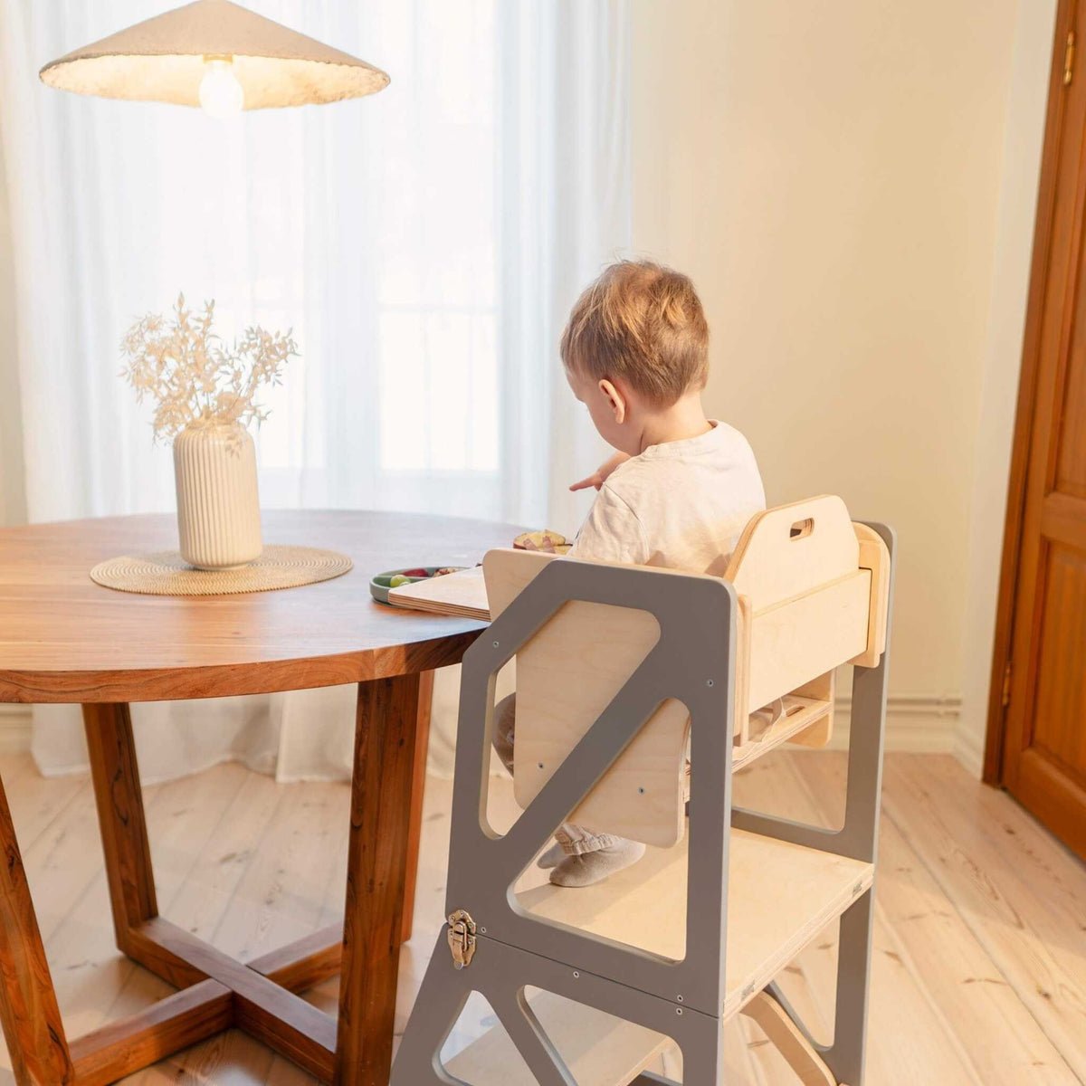 Modustep™ 4-in-1 Montessori Kitchen Tower & High Chair Combo (6M–6Y) - Tiny Tugz™