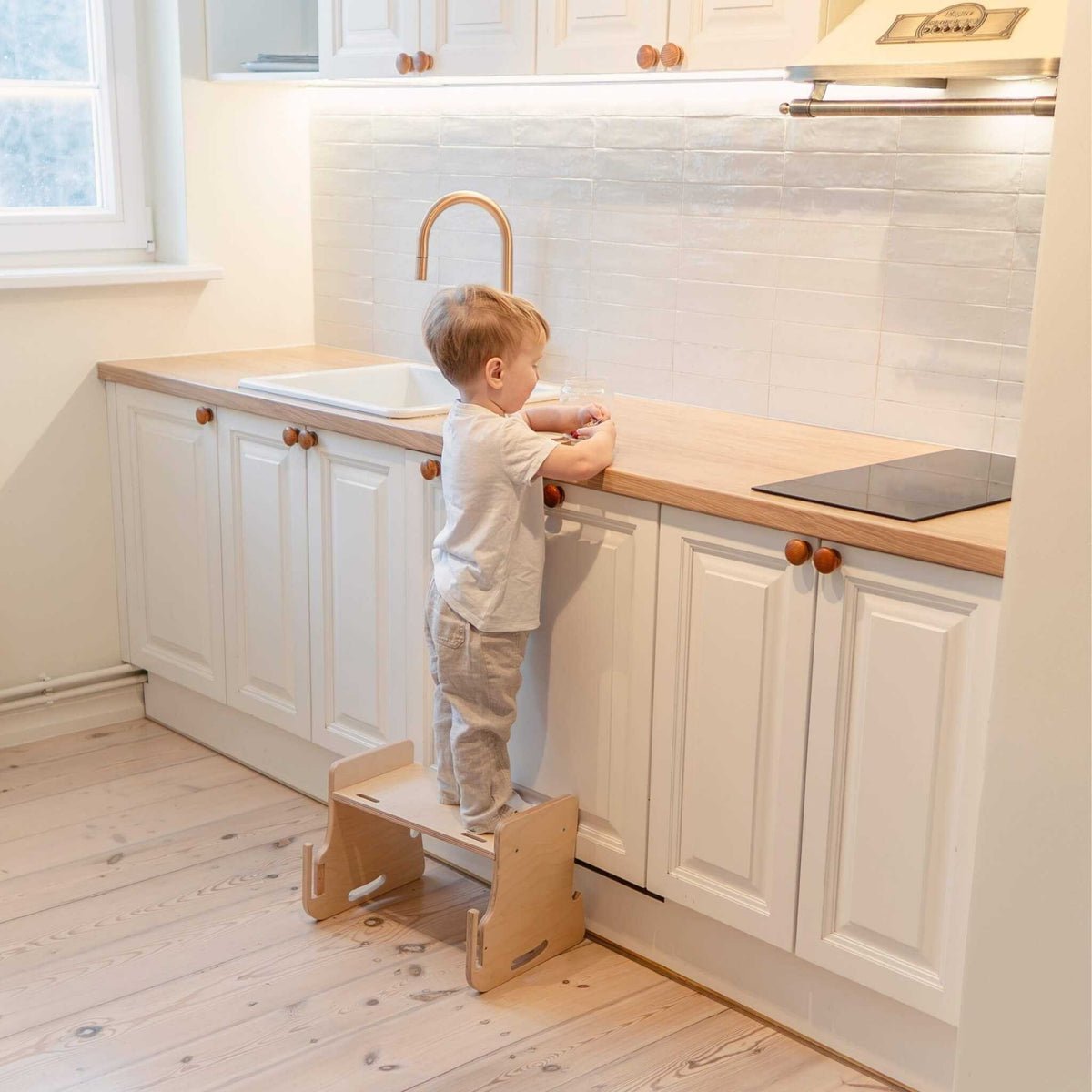 Modustep™ 4-in-1 Montessori Kitchen Tower & High Chair Combo (6M–6Y) - Tiny Tugz™