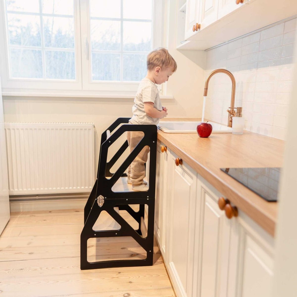 Modustep™ 4-in-1 Montessori Kitchen Tower & High Chair Combo (6M–6Y) - Tiny Tugz™