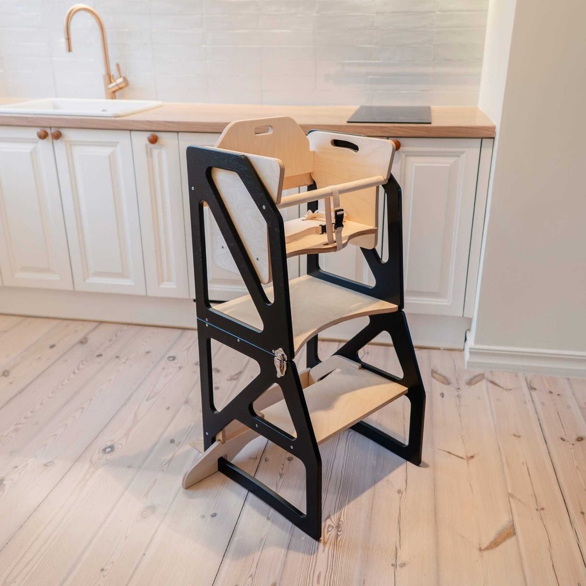 Modustep™ 4-in-1 Montessori Kitchen Tower & High Chair Combo (6M–6Y) - Tiny Tugz™