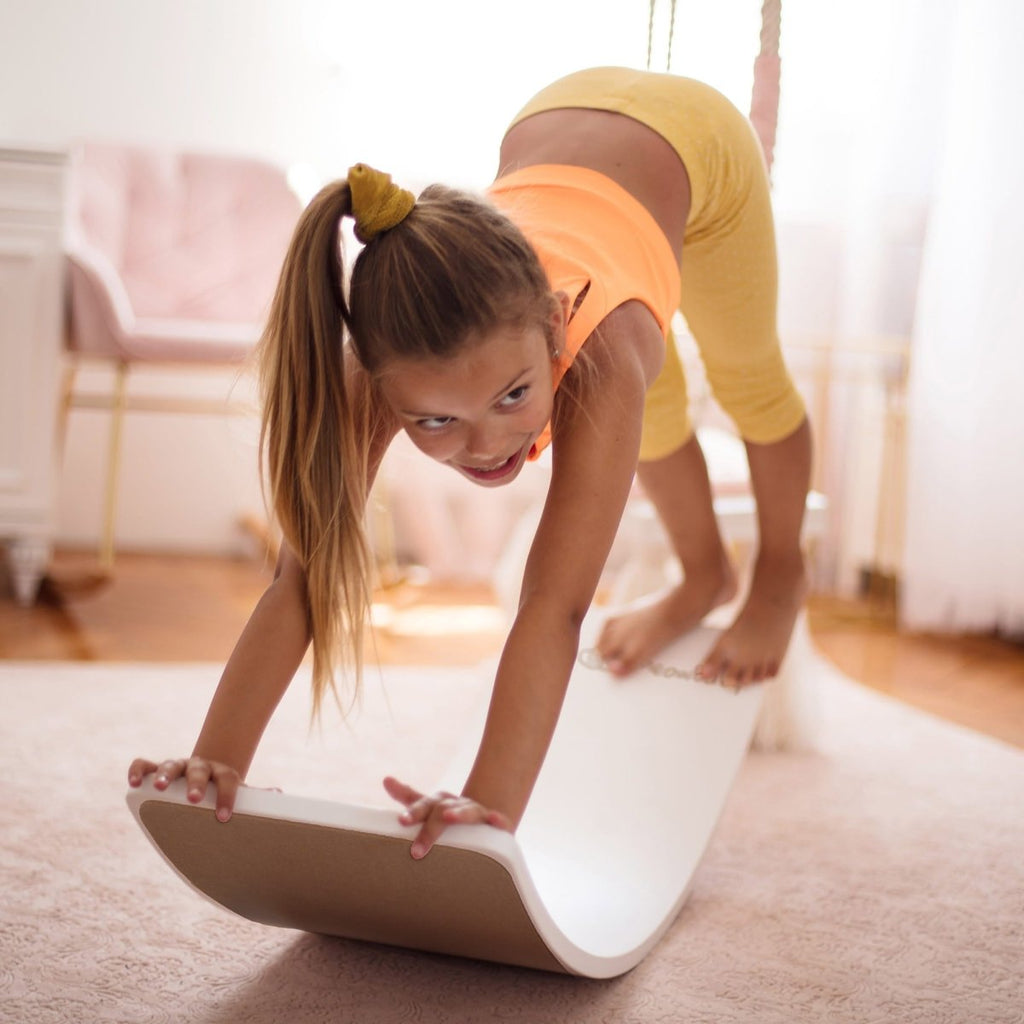 Montessori Balance Board for Kids – Birch Plywood with Felt Base - Tiny Tugz™