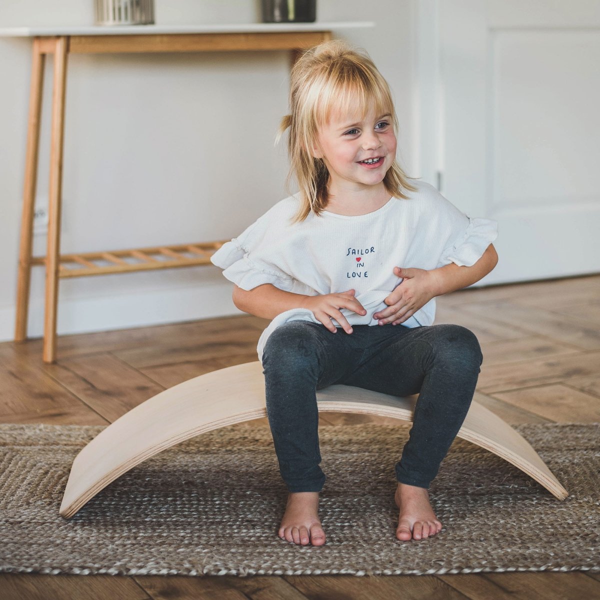 Montessori Balance Board for Kids – Birch Plywood with Felt Base - Tiny Tugz™