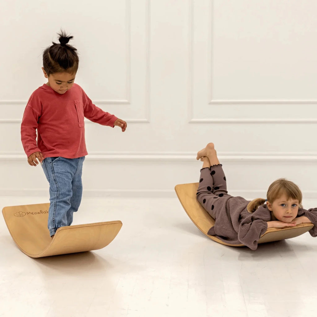 Montessori Balance Board for Kids – Birch Plywood with Felt Base - Tiny Tugz™