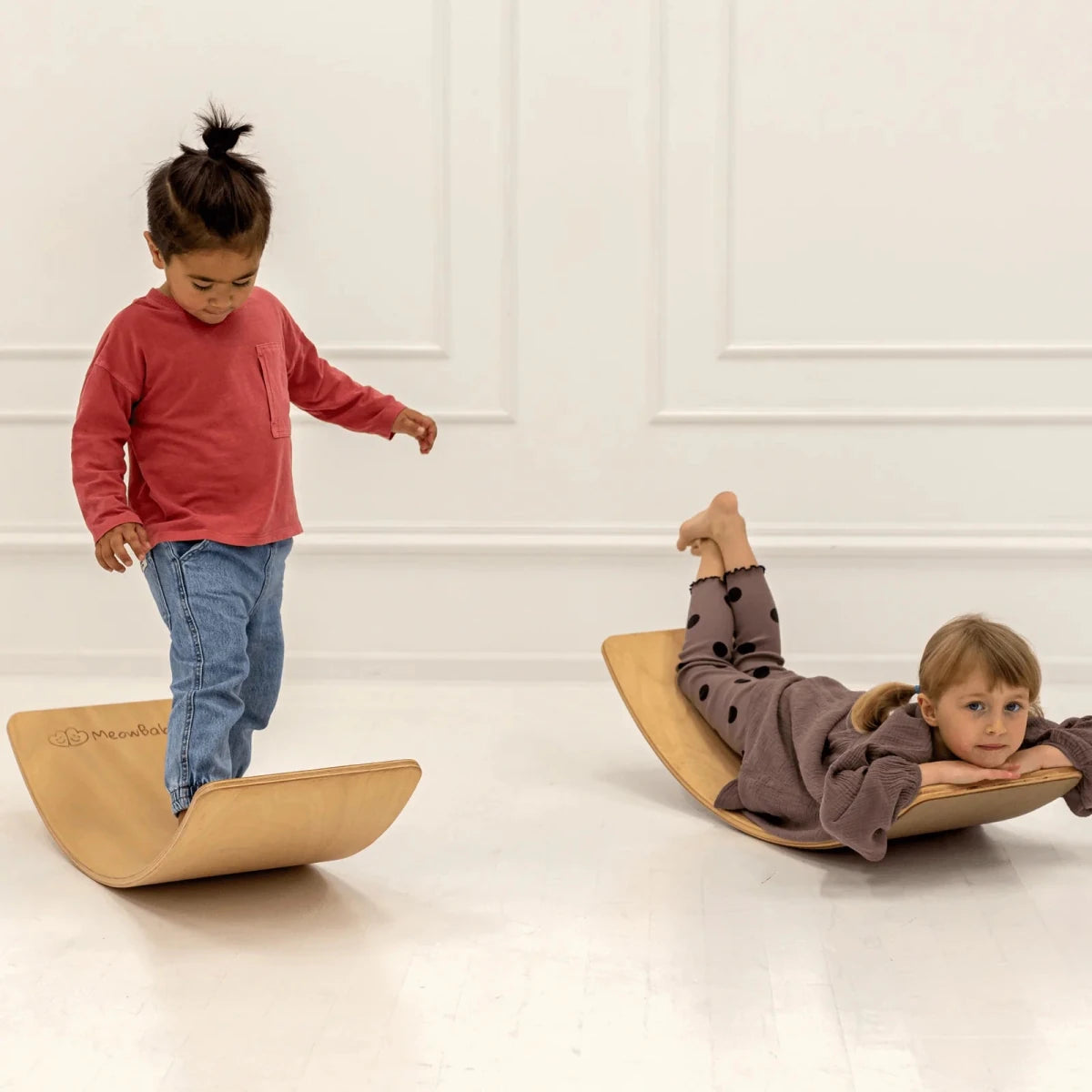 Montessori Balance Board for Kids – Birch Plywood with Felt Base - Tiny Tugz™