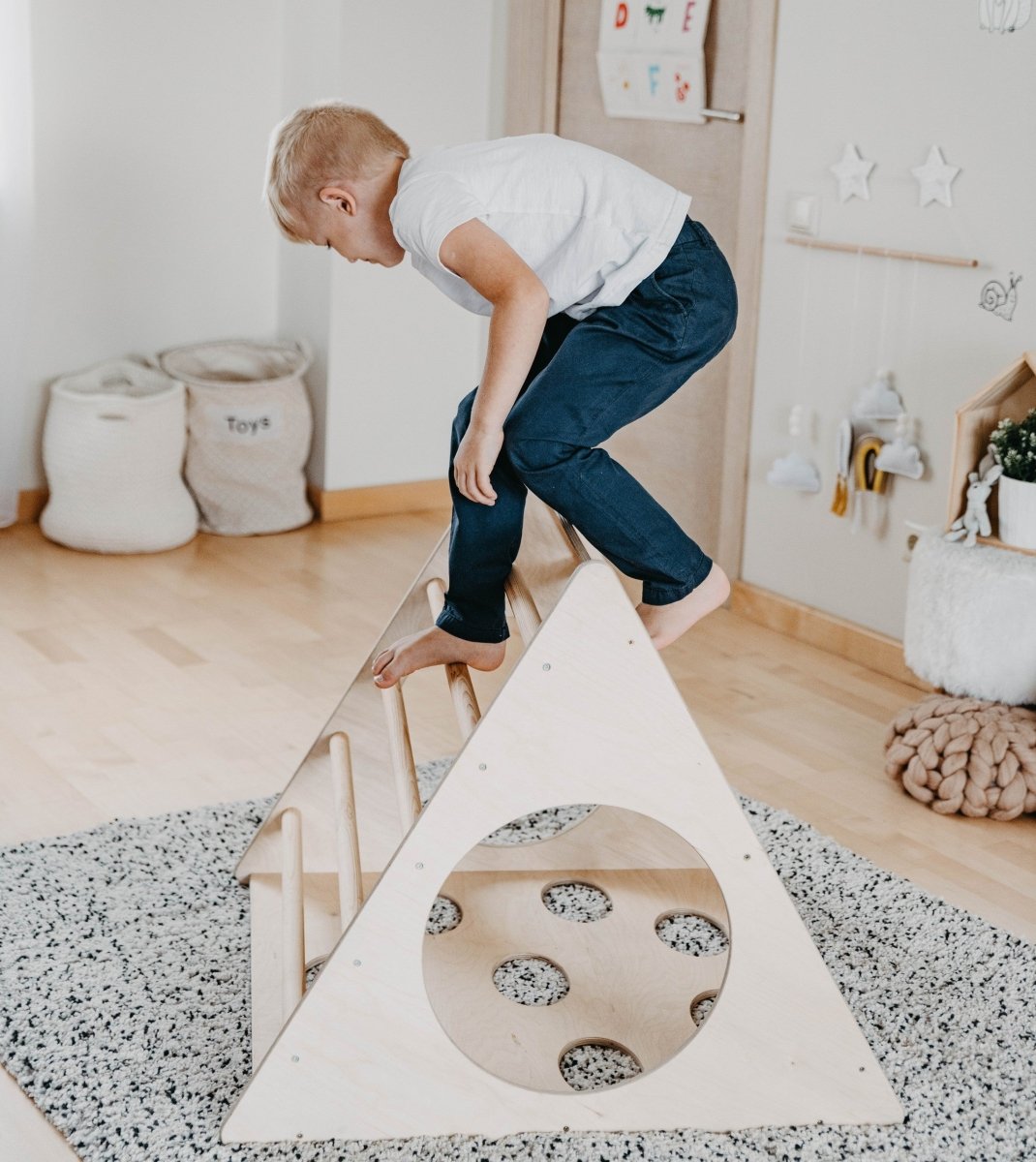 Montessori Climbing Triangle with Cutout Panels (Ramp Excluded) - Tiny Tugz™