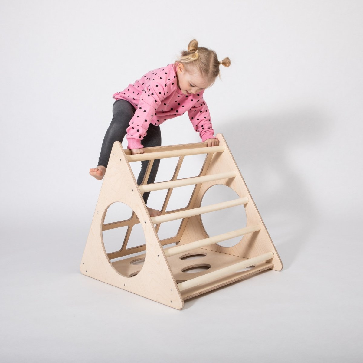 Montessori Climbing Triangle with Cutout Panels (Ramp Included) - Tiny Tugz™