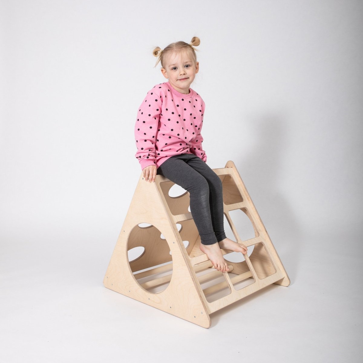 Montessori Climbing Triangle with Cutout Panels (Ramp Included) - Tiny Tugz™