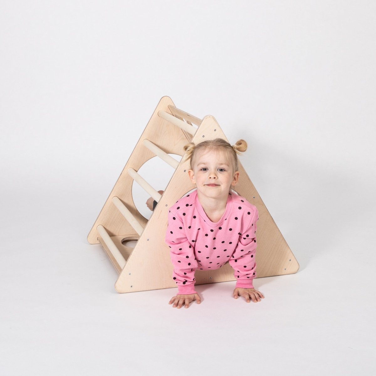 Montessori Climbing Triangle with Cutout Panels (Ramp Included) - Tiny Tugz™