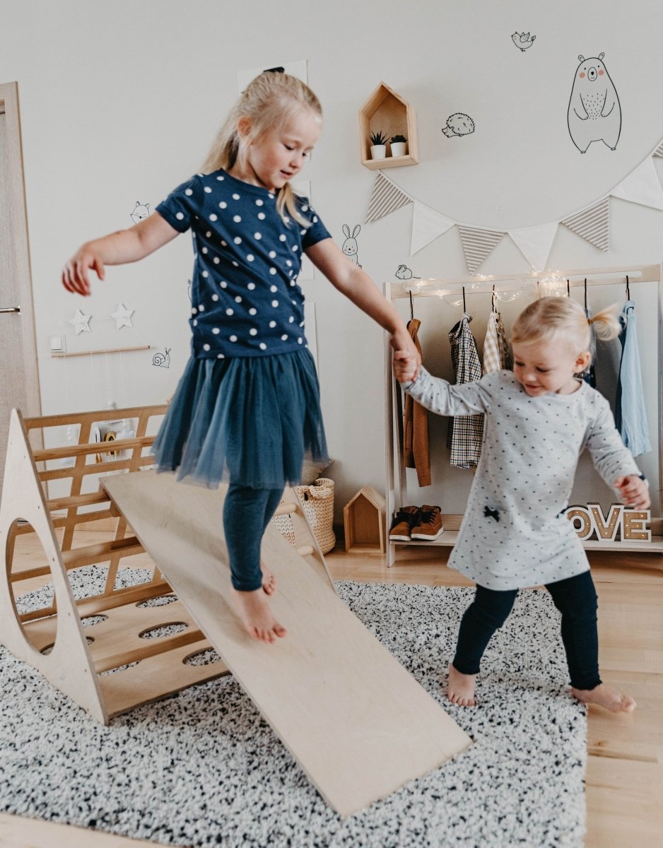 Montessori Climbing Triangle with Cutout Panels (Ramp Included) - Tiny Tugz™