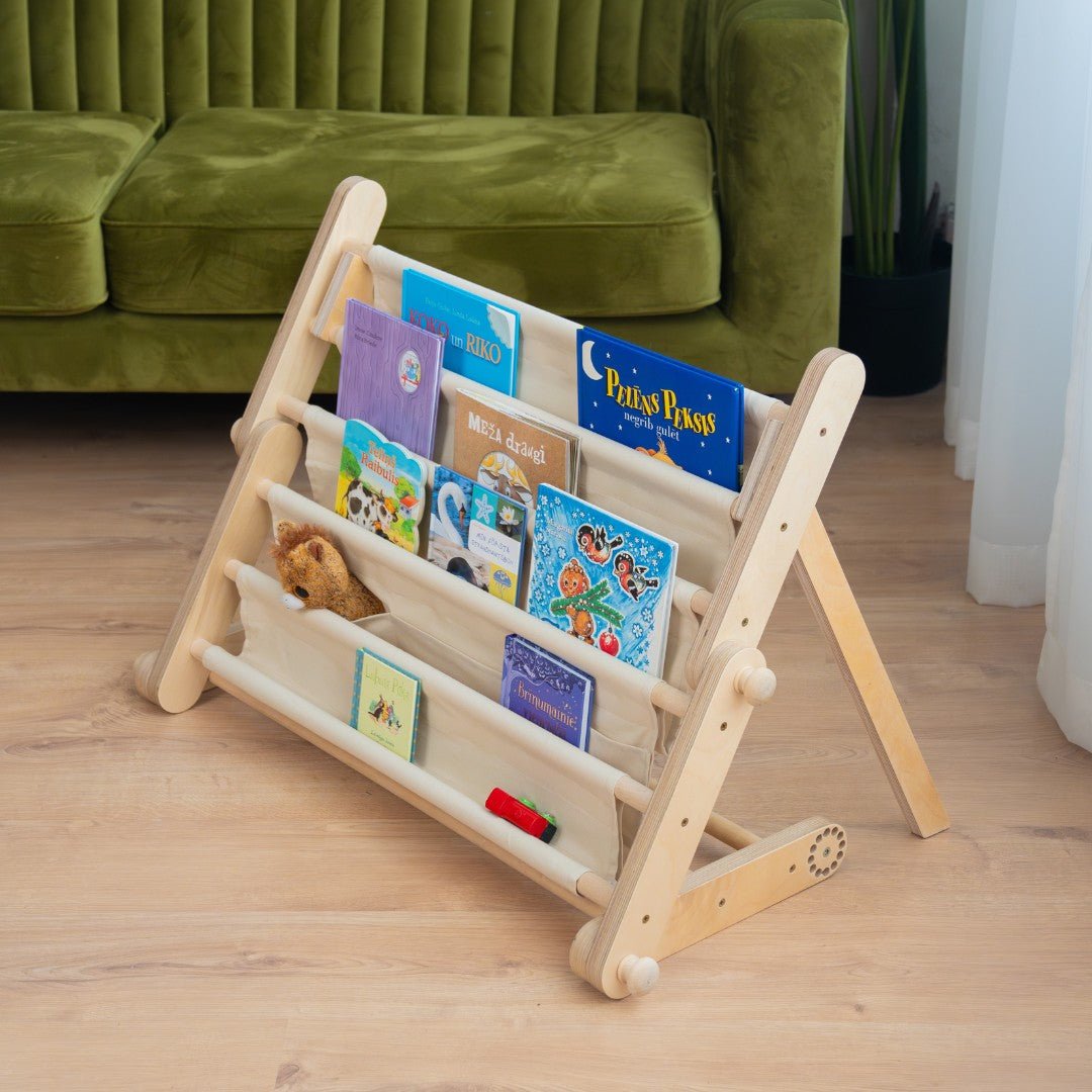 Montessori Fabric Bookshelf - Add-On for Ette Tete Climbing Frames - Tiny Tugz™