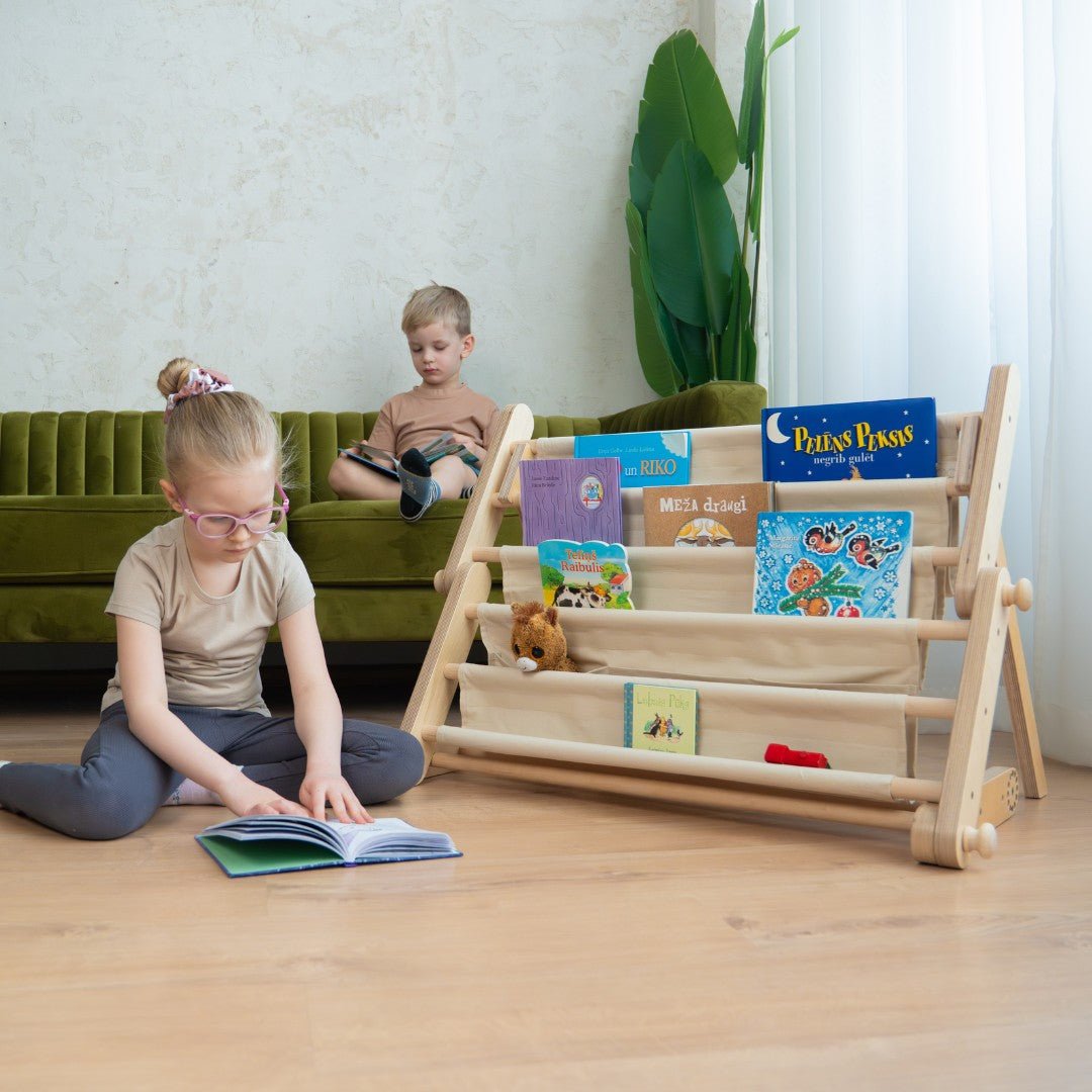 Montessori Fabric Bookshelf - Add-On for Ette Tete Climbing Frames - Tiny Tugz™