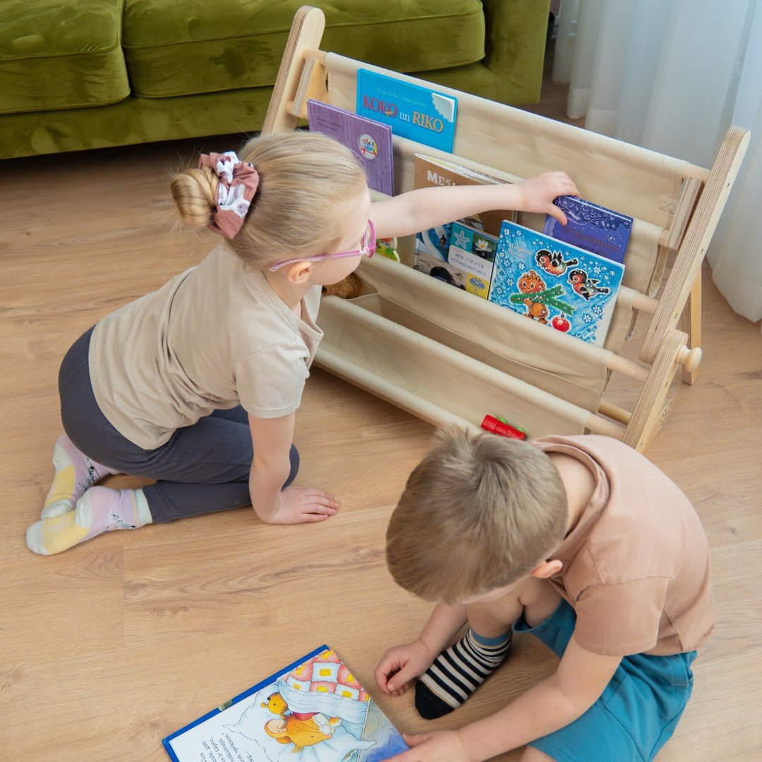 Montessori Fabric Bookshelf - Add-On for Ette Tete Climbing Frames - Tiny Tugz™