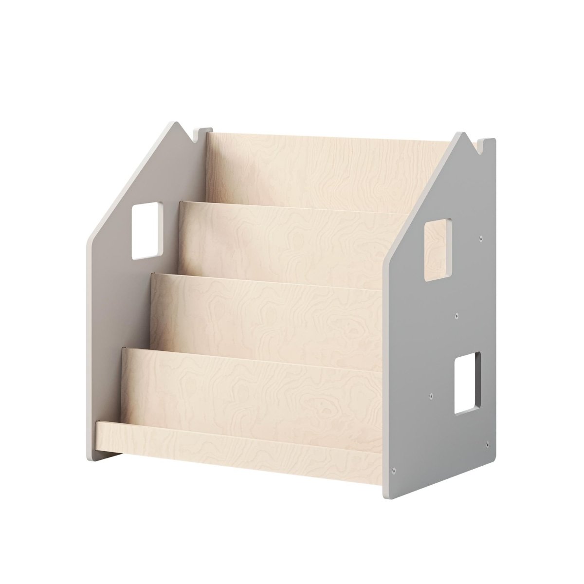Montessori Front-Facing Bookshelf – Grey or White - Tiny Tugz™