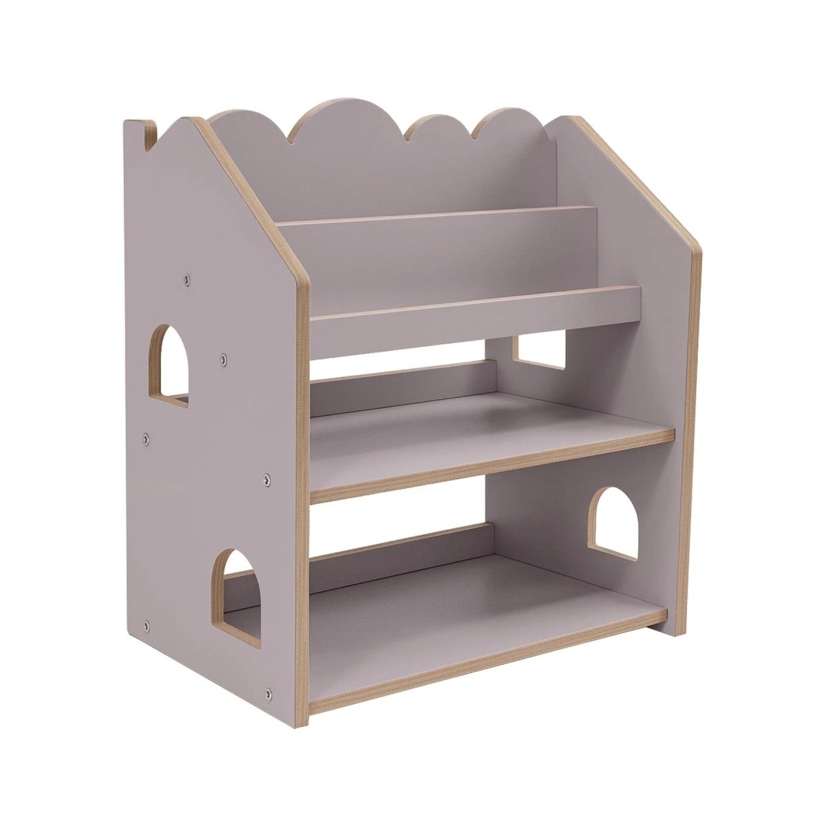 Montessori House Bookcase for Kids - MDF, 67 x 43 x 72 cm (Grey) - Tiny Tugz™