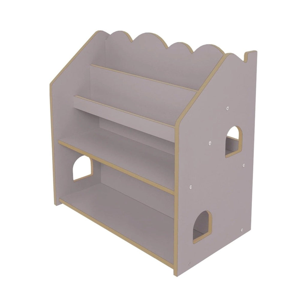 Montessori House Bookcase for Kids - MDF, 67 x 43 x 72 cm (Grey) - Tiny Tugz™
