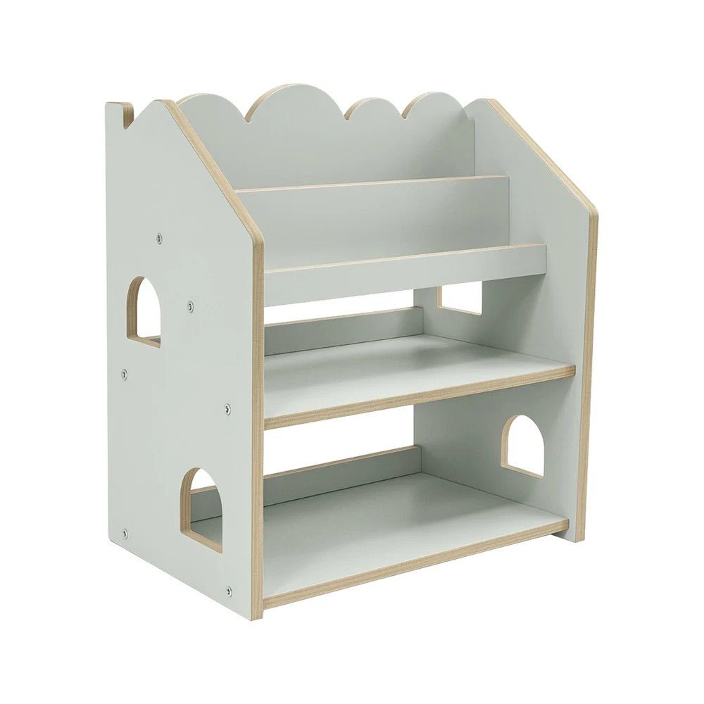 Montessori House Bookcase for Kids - MDF, 67 x 43 x 72 cm (Mint) - Tiny Tugz™