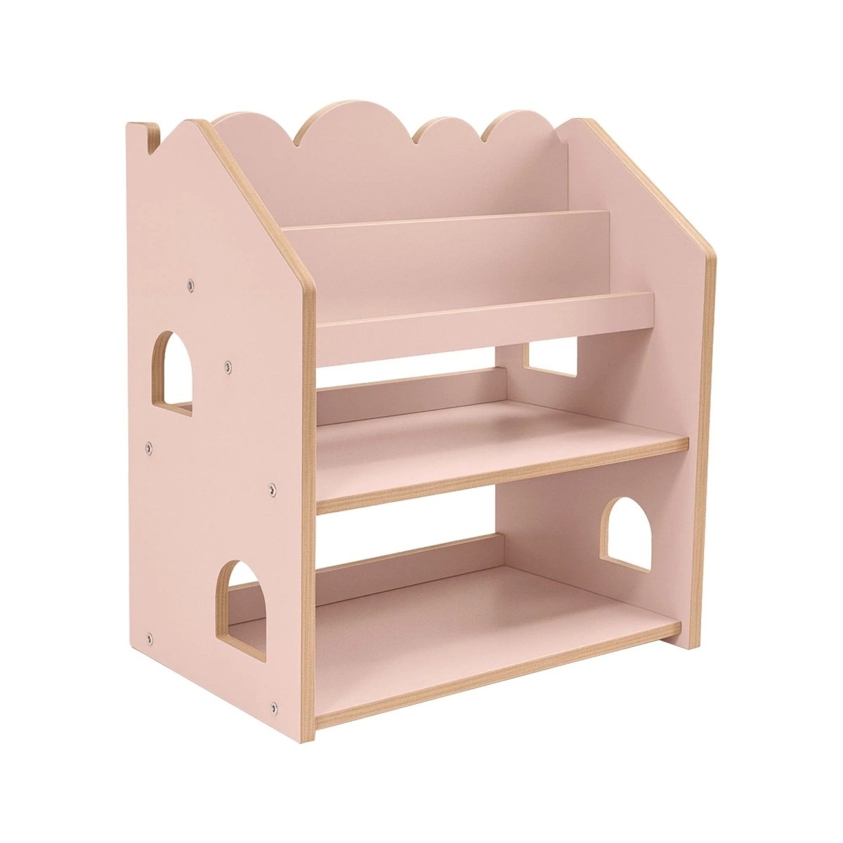 Montessori House Bookcase for Kids - MDF, 67 x 43 x 72 cm (Pink) - Tiny Tugz™