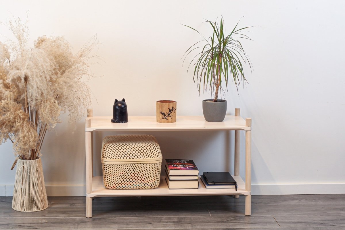 Montessori-Inspired Wooden Shelving Unit Medium, 2 Shelves - Tiny Tugz™