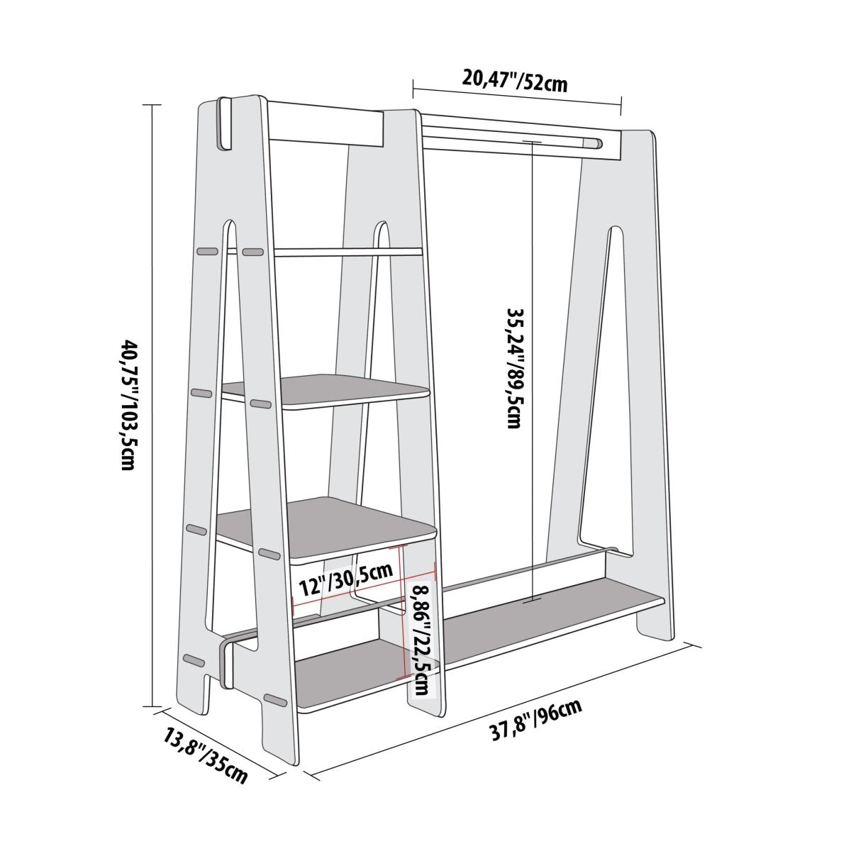 Montessori Kids Clothing Rack - Tiny Tugz™