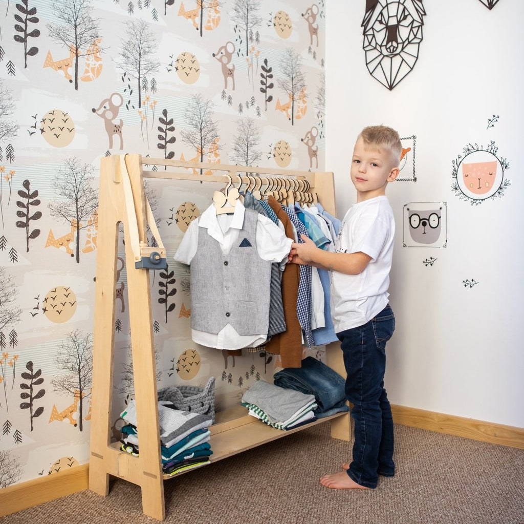 Montessori Kids Dress-Up & Clothing Rack - Tiny Tugz™